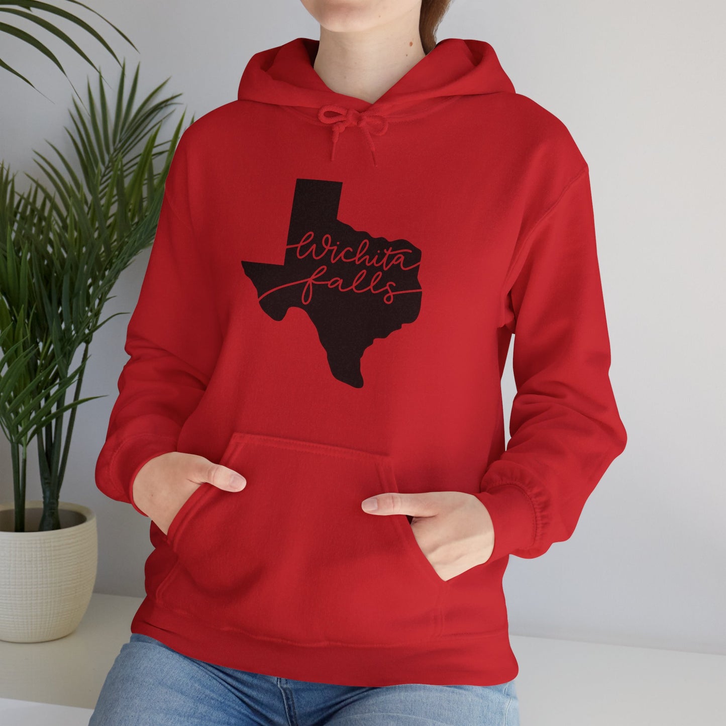 Wichita Falls Script Unisex Heavy Blend™ Hooded Sweatshirt