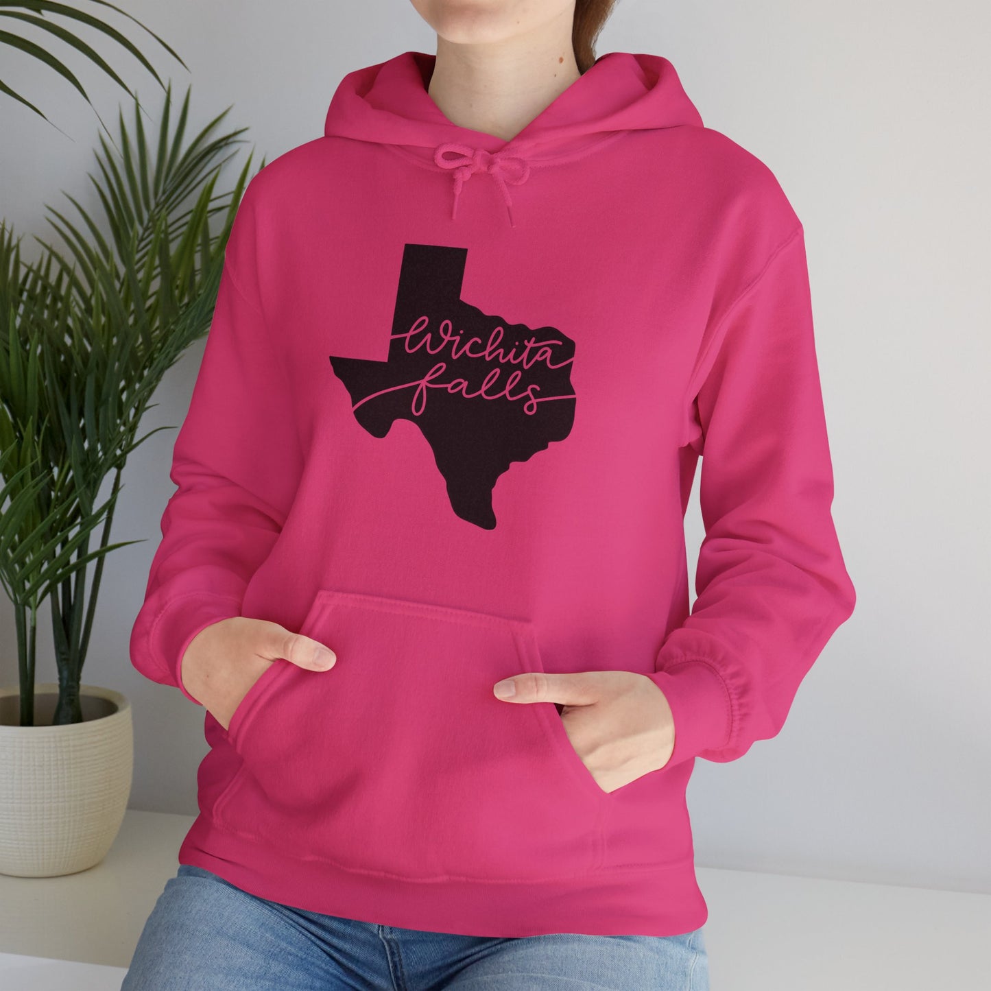 Wichita Falls Script Unisex Heavy Blend™ Hooded Sweatshirt