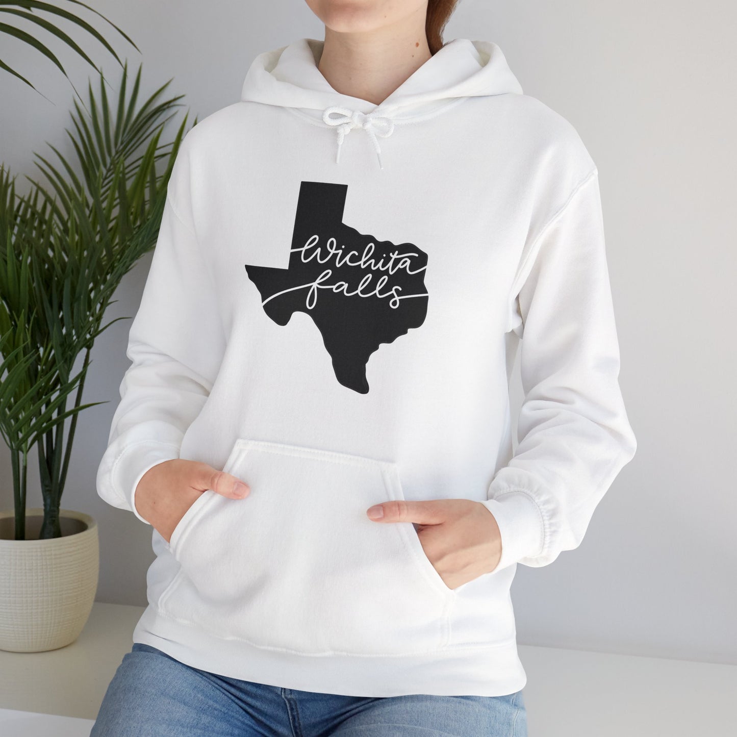 Wichita Falls Script Unisex Heavy Blend™ Hooded Sweatshirt