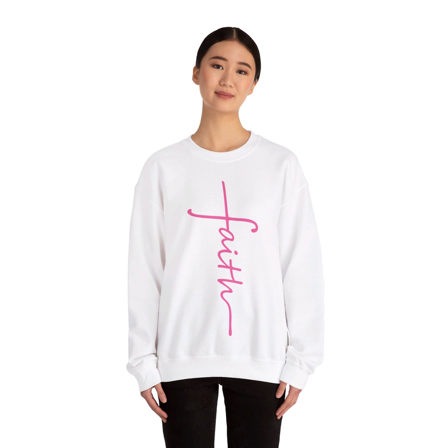 Faith Cross Unisex Heavy Blend™ Crewneck Sweatshirt
