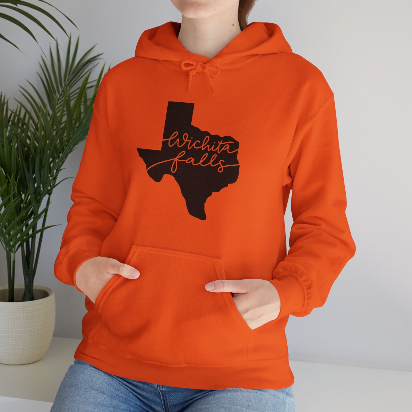 Wichita Falls Script Unisex Heavy Blend™ Hooded Sweatshirt
