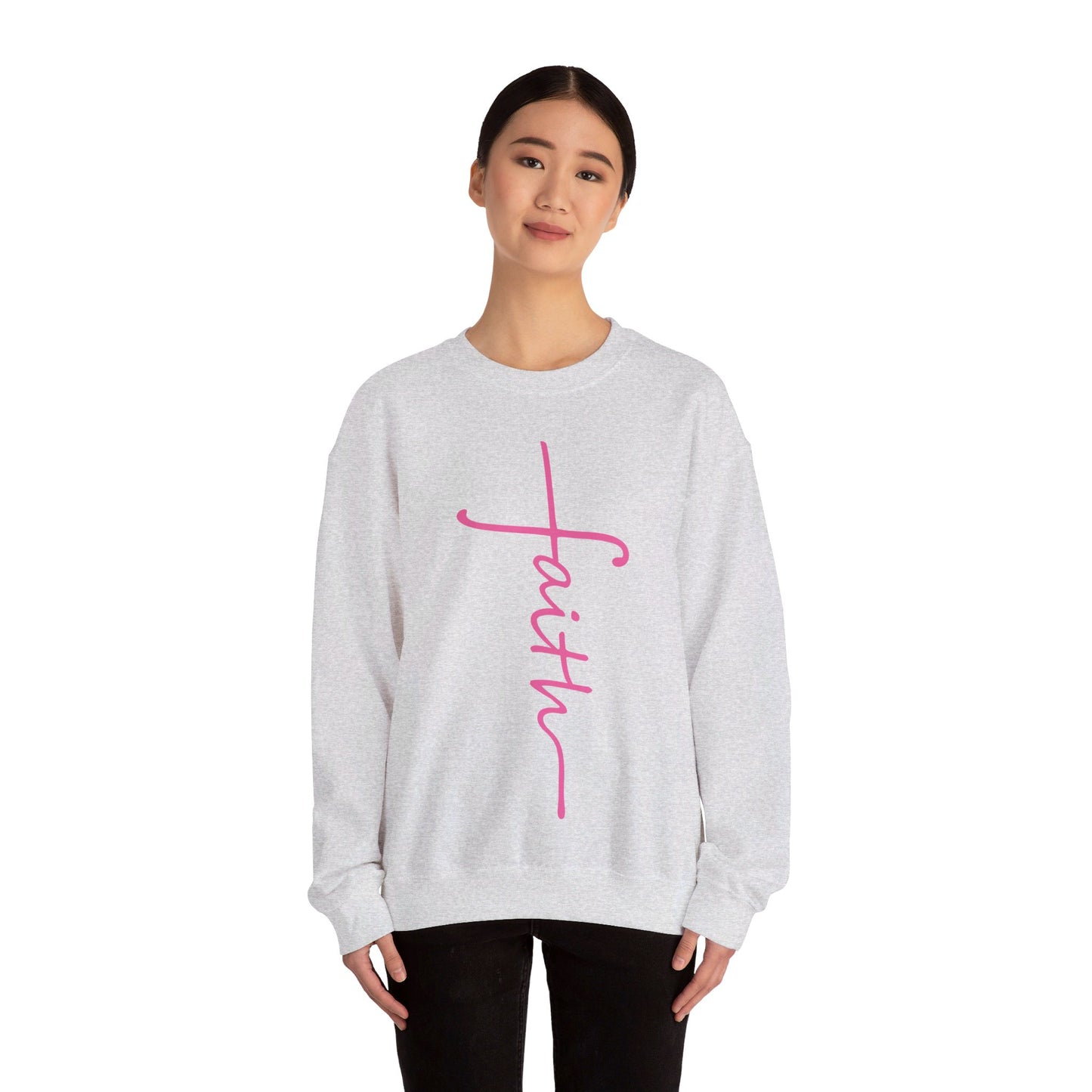 Faith Cross Unisex Heavy Blend™ Crewneck Sweatshirt