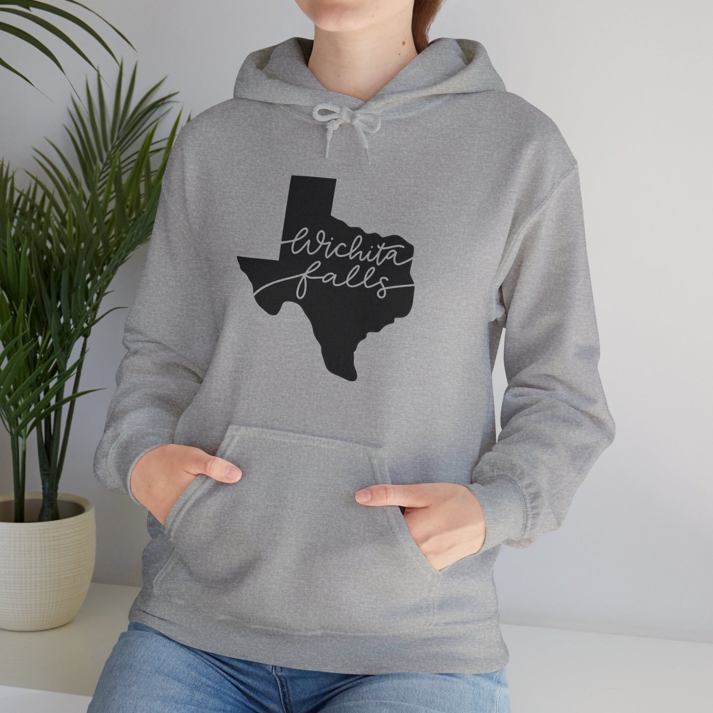 Wichita Falls Script Unisex Heavy Blend™ Hooded Sweatshirt
