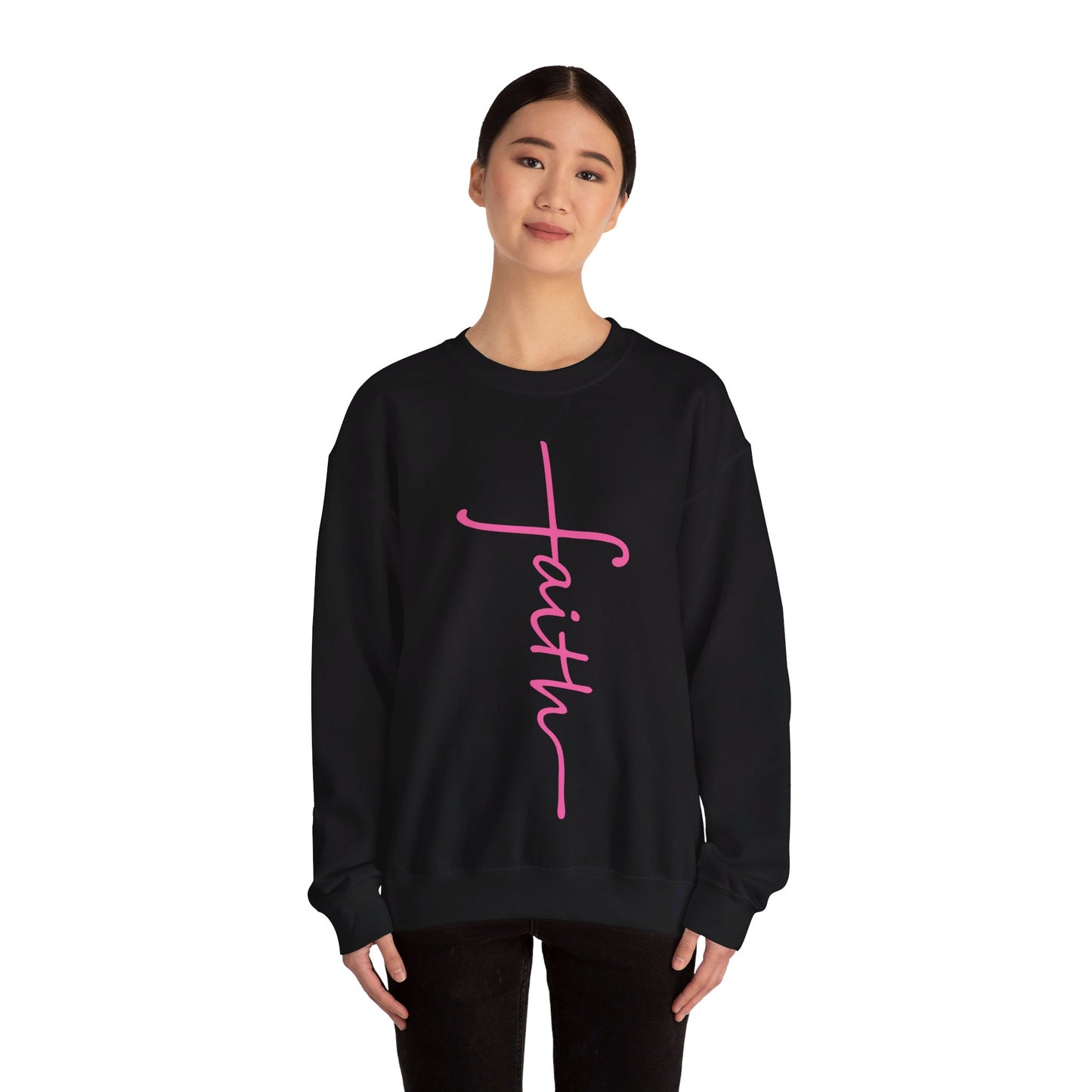 Faith Cross Unisex Heavy Blend™ Crewneck Sweatshirt