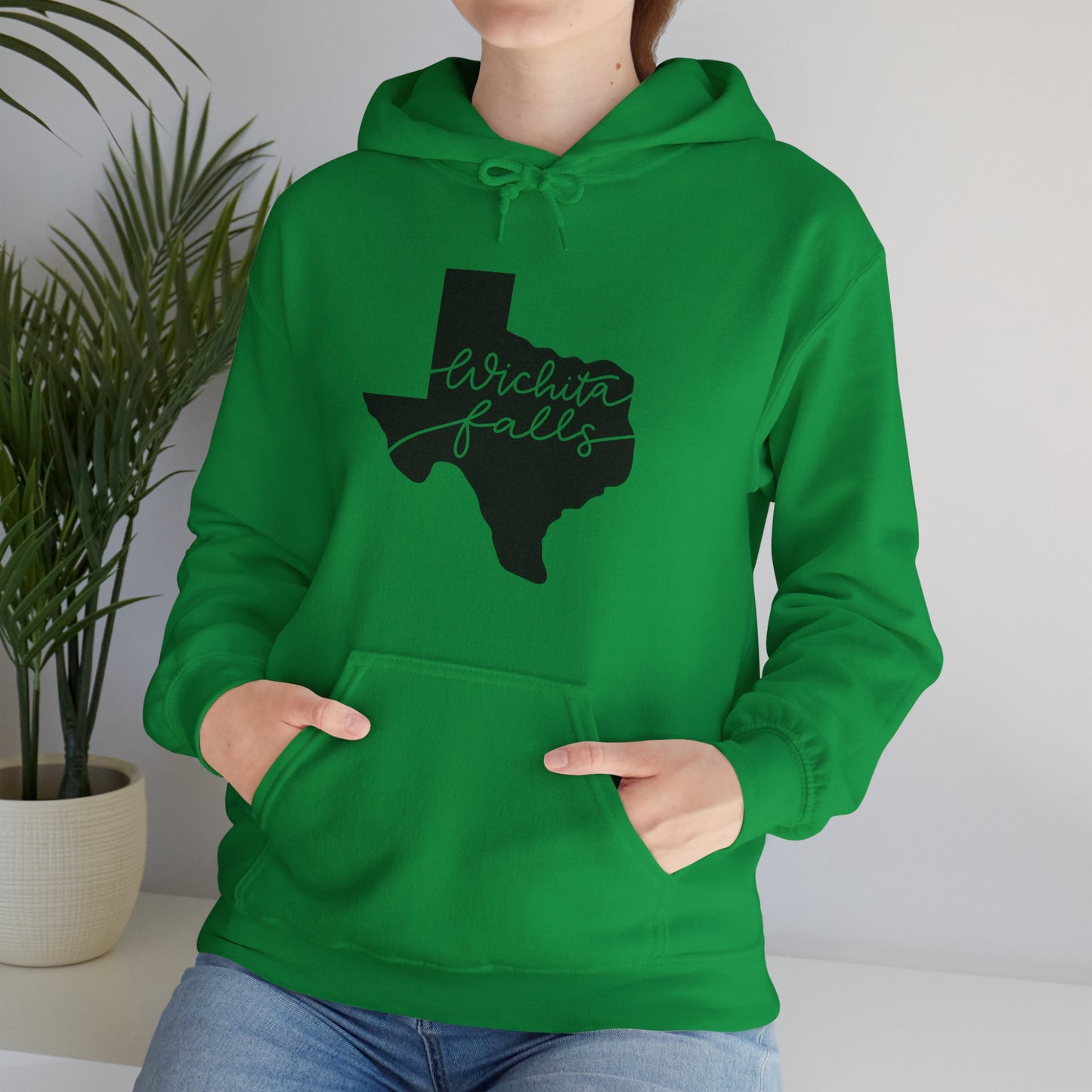 Wichita Falls Script Unisex Heavy Blend™ Hooded Sweatshirt