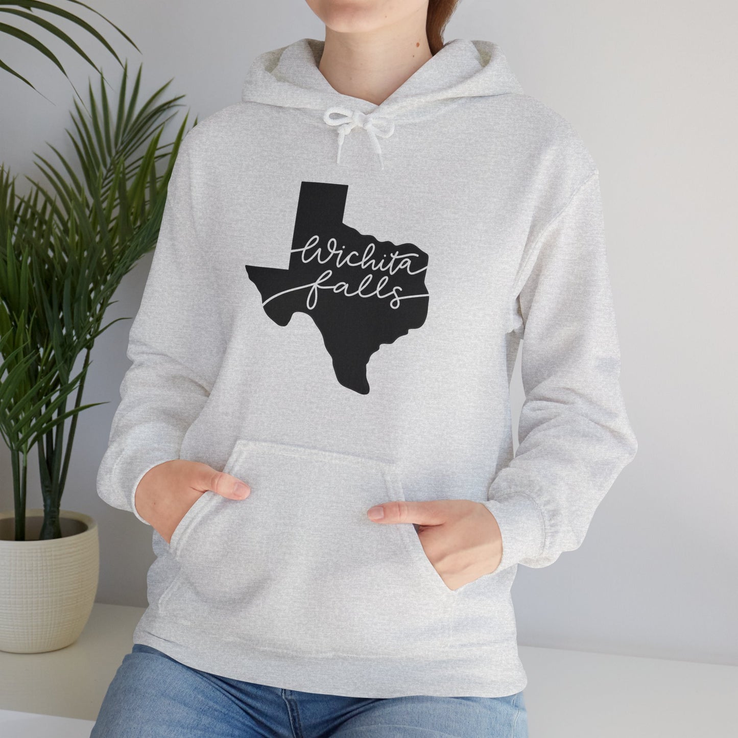Wichita Falls Script Unisex Heavy Blend™ Hooded Sweatshirt