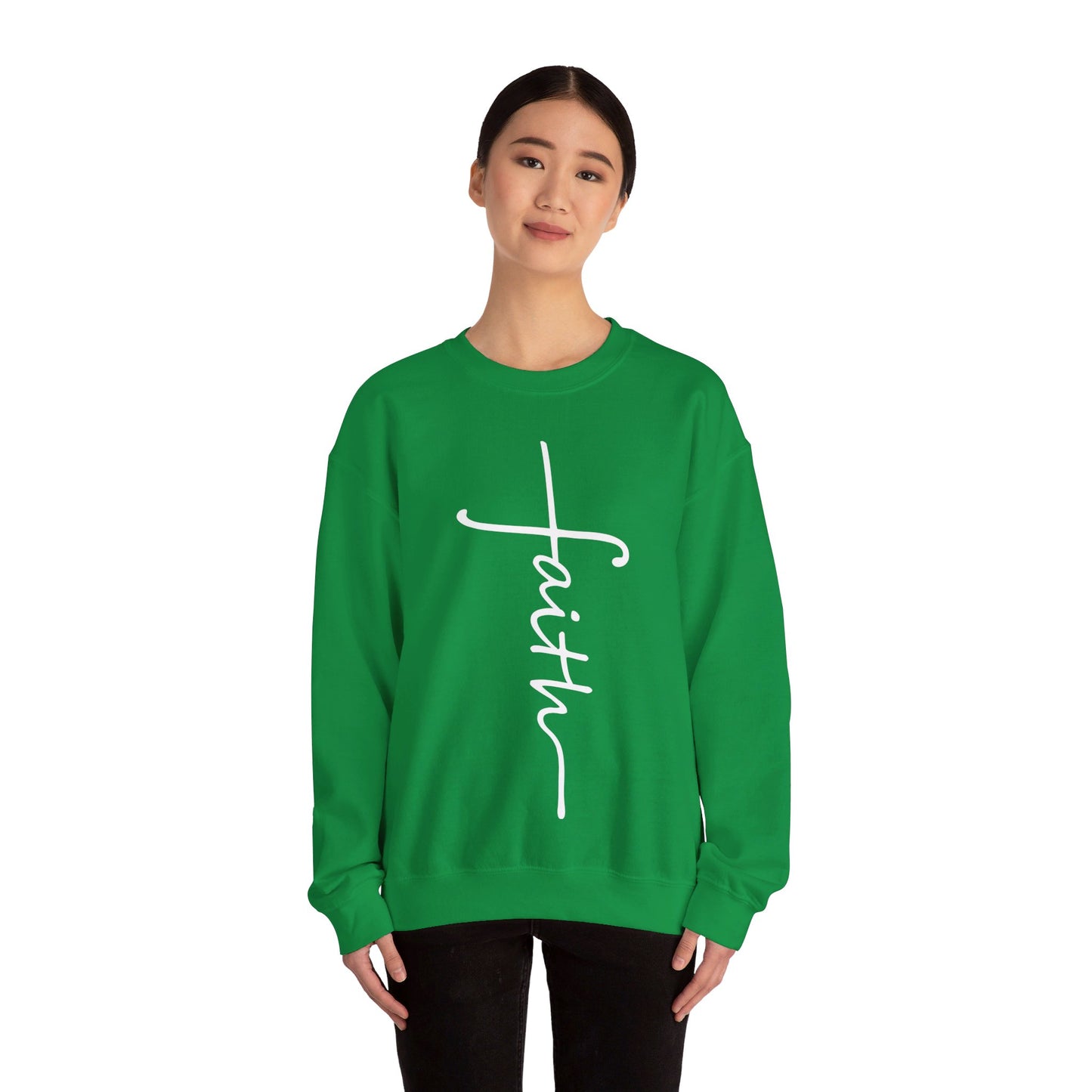 Faith Cross Unisex Heavy Blend™ Crewneck Sweatshirt