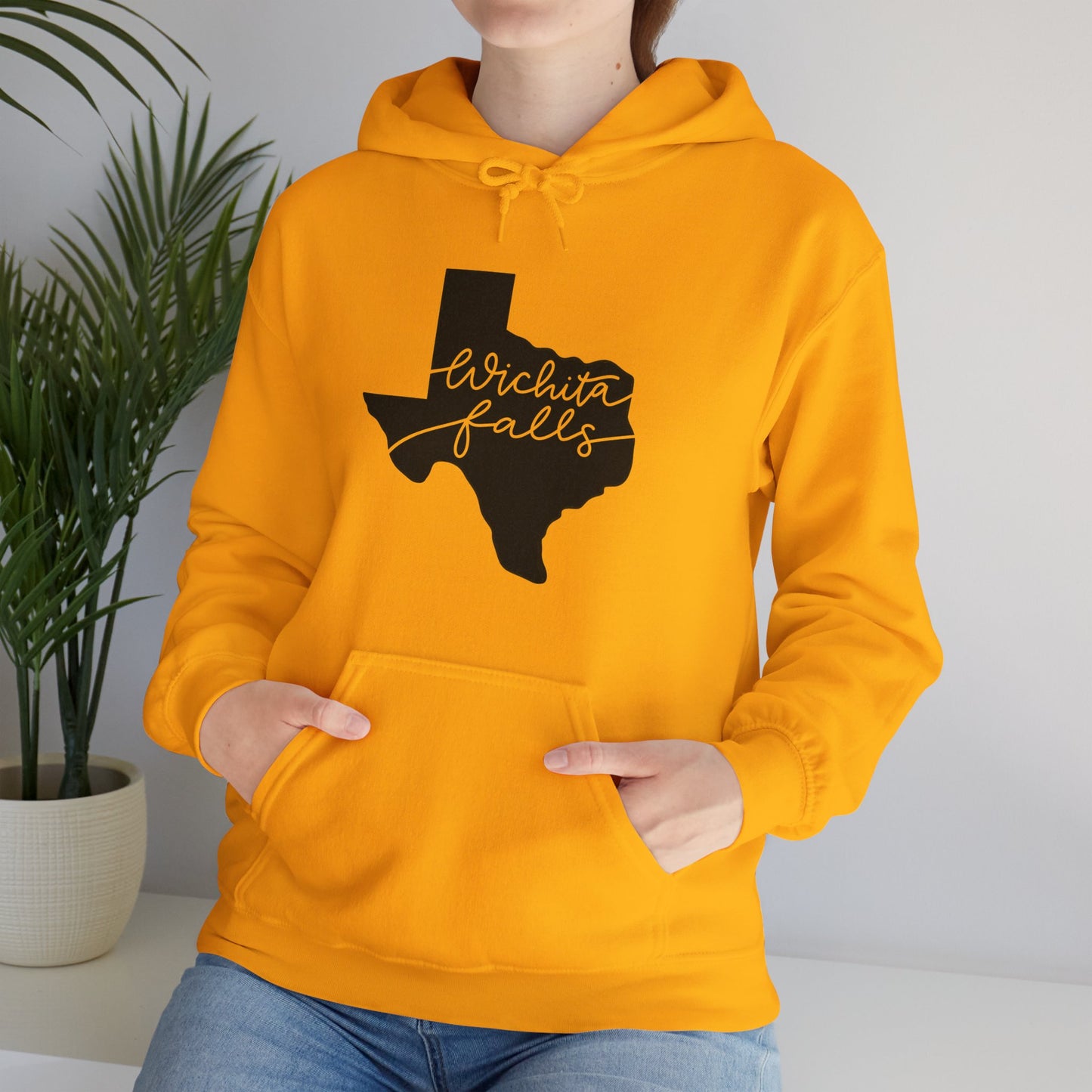 Wichita Falls Script Unisex Heavy Blend™ Hooded Sweatshirt