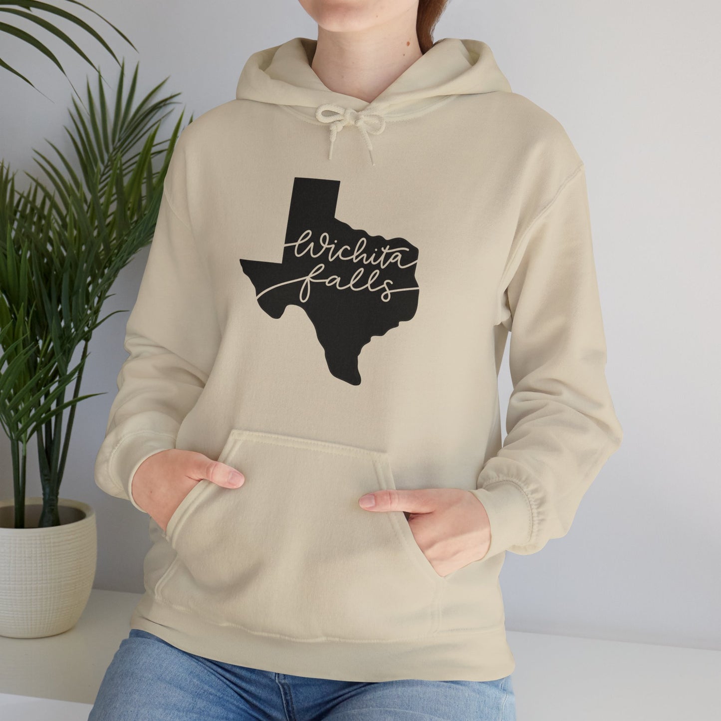 Wichita Falls Script Unisex Heavy Blend™ Hooded Sweatshirt