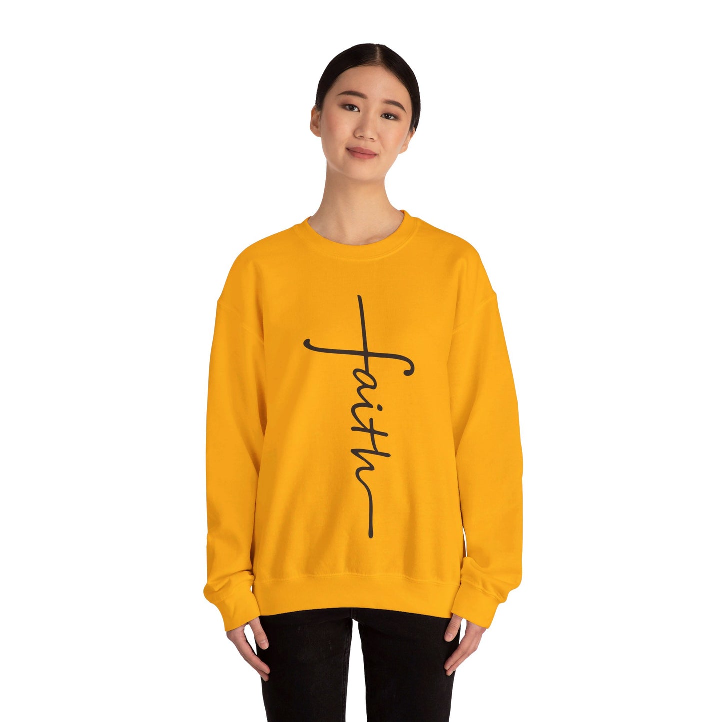 Faith Cross Unisex Heavy Blend™ Crewneck Sweatshirt