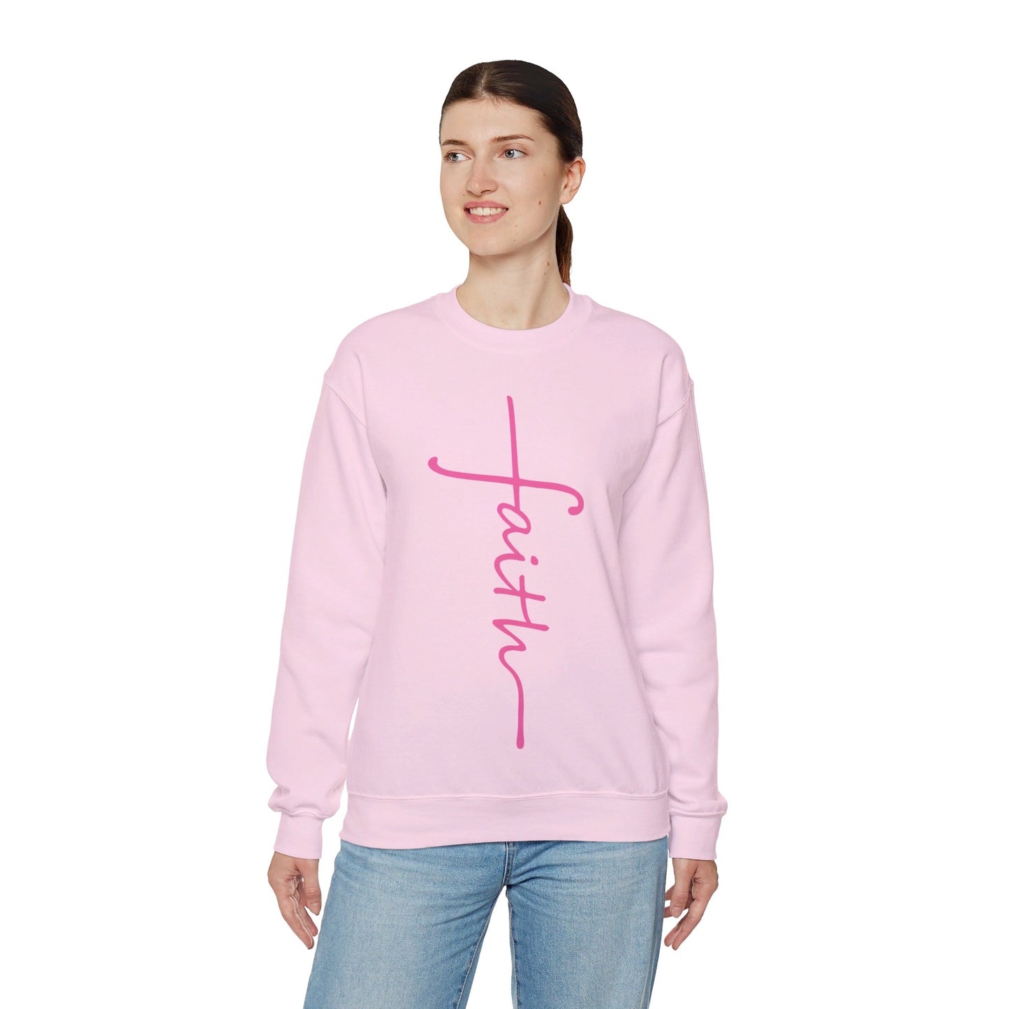 Faith Cross Unisex Heavy Blend™ Crewneck Sweatshirt