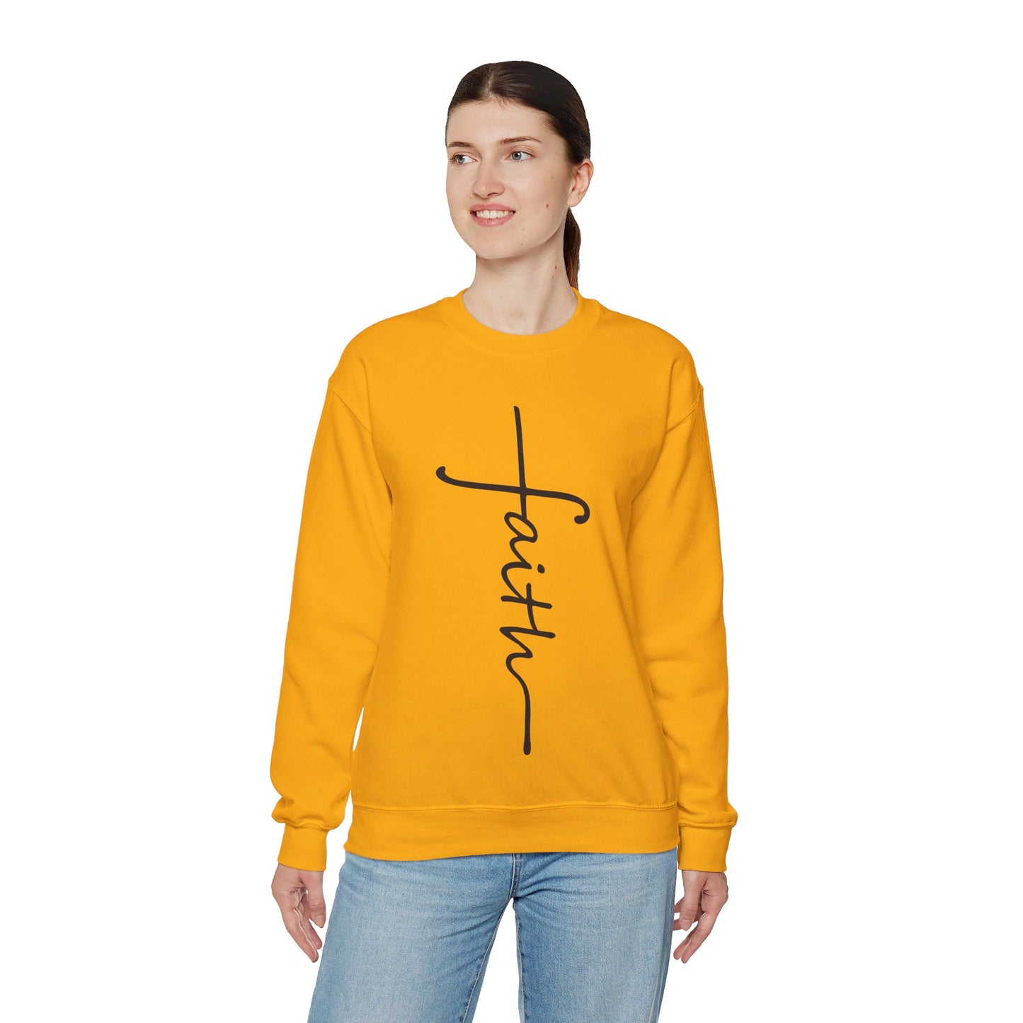 Faith Cross Unisex Heavy Blend™ Crewneck Sweatshirt