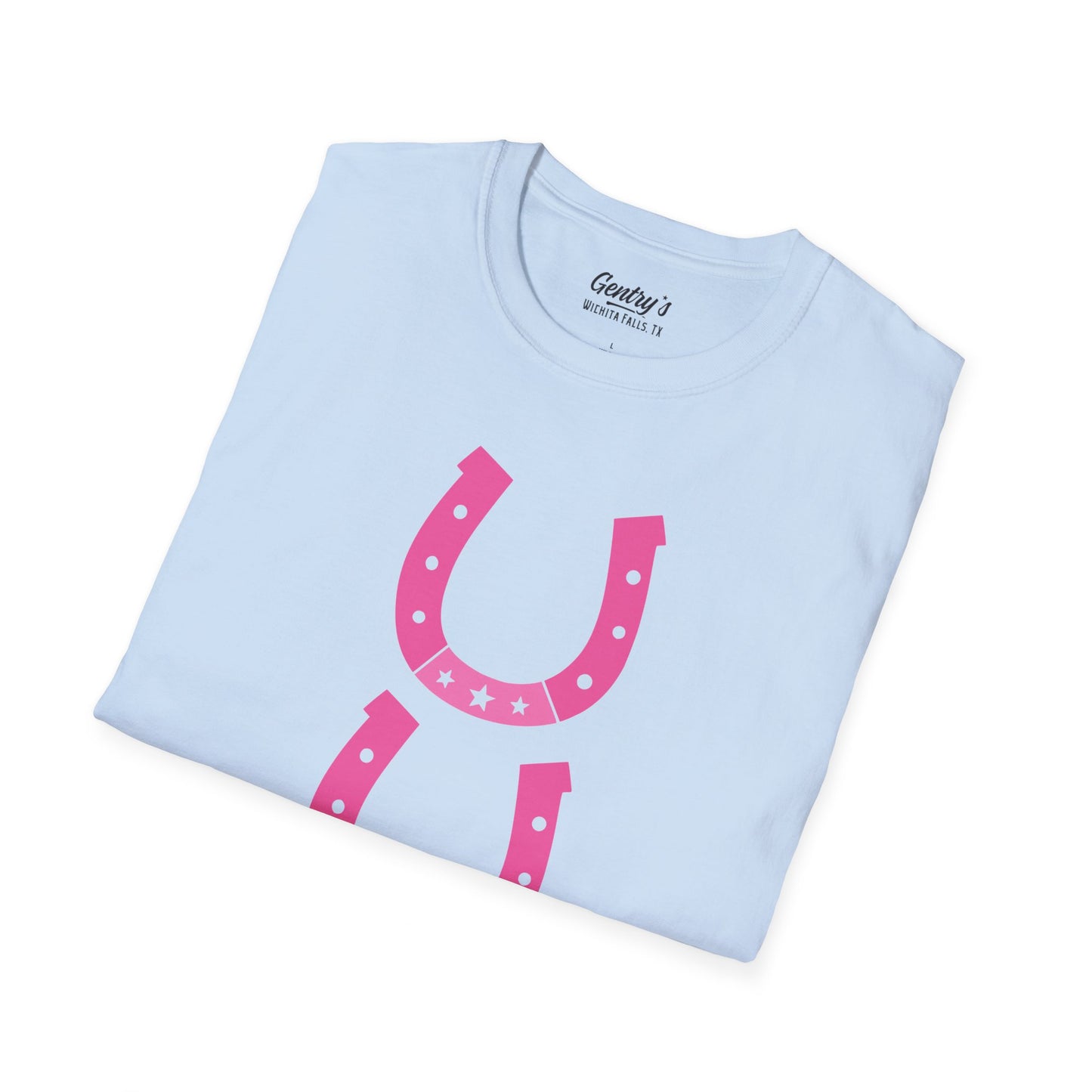 3 Lucky Horseshoe Unisex Softstyle T-Shirt