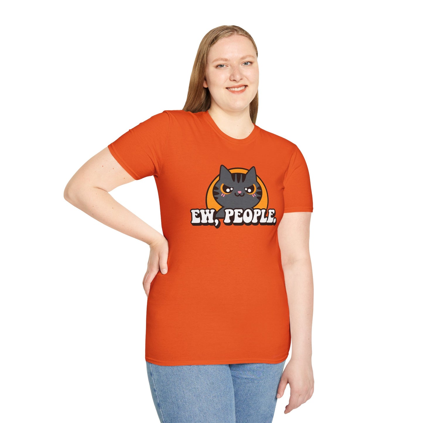 Ew People Cat Unisex Softstyle T-Shirt