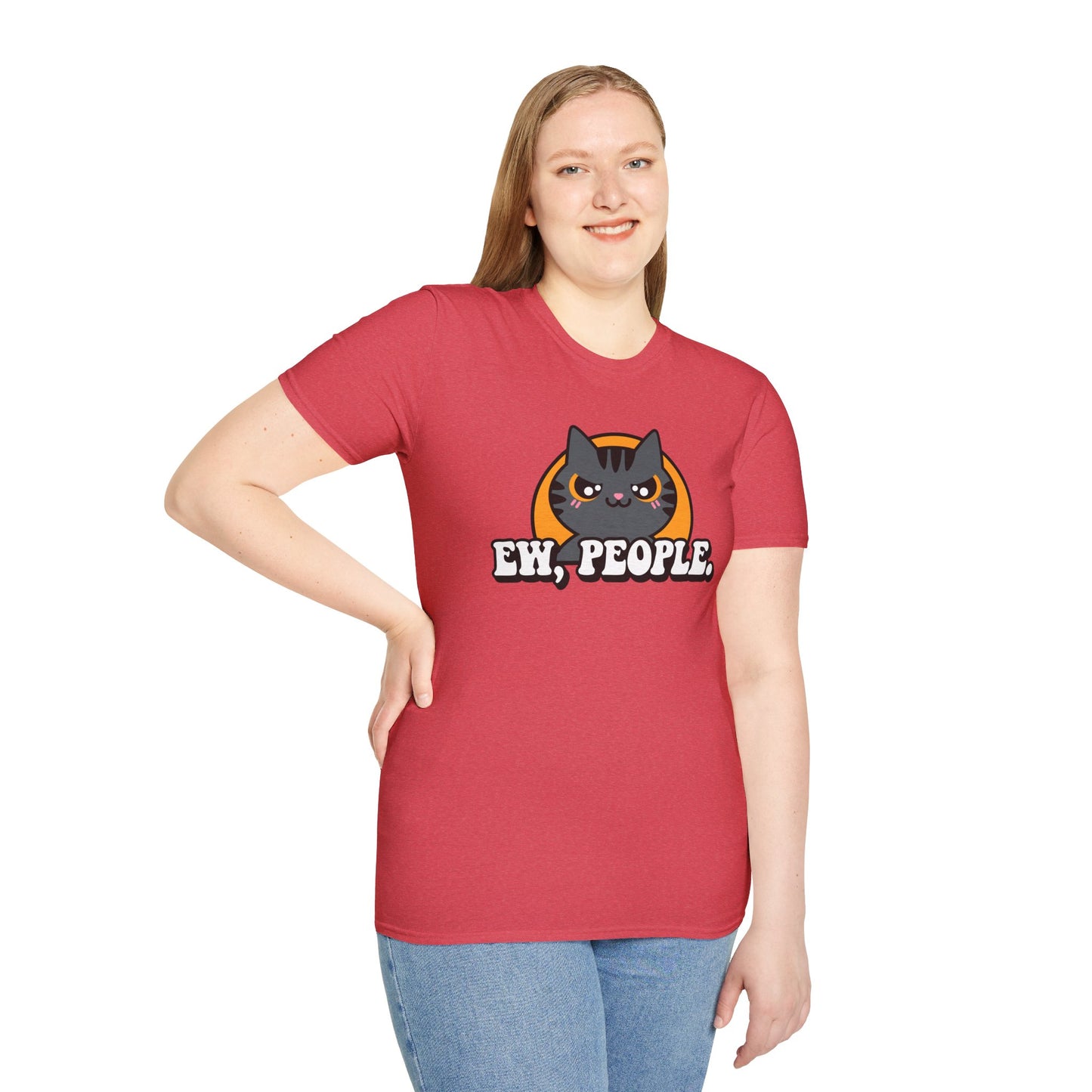 Ew People Cat Unisex Softstyle T-Shirt