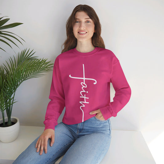 Faith Cross Unisex Heavy Blend™ Crewneck Sweatshirt