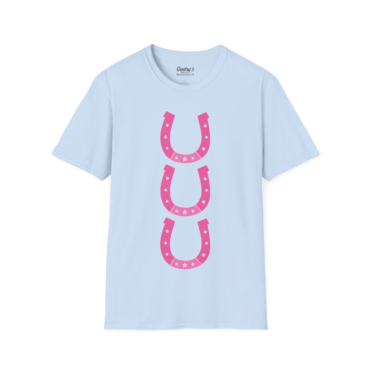 3 Lucky Horseshoe Unisex Softstyle T-Shirt