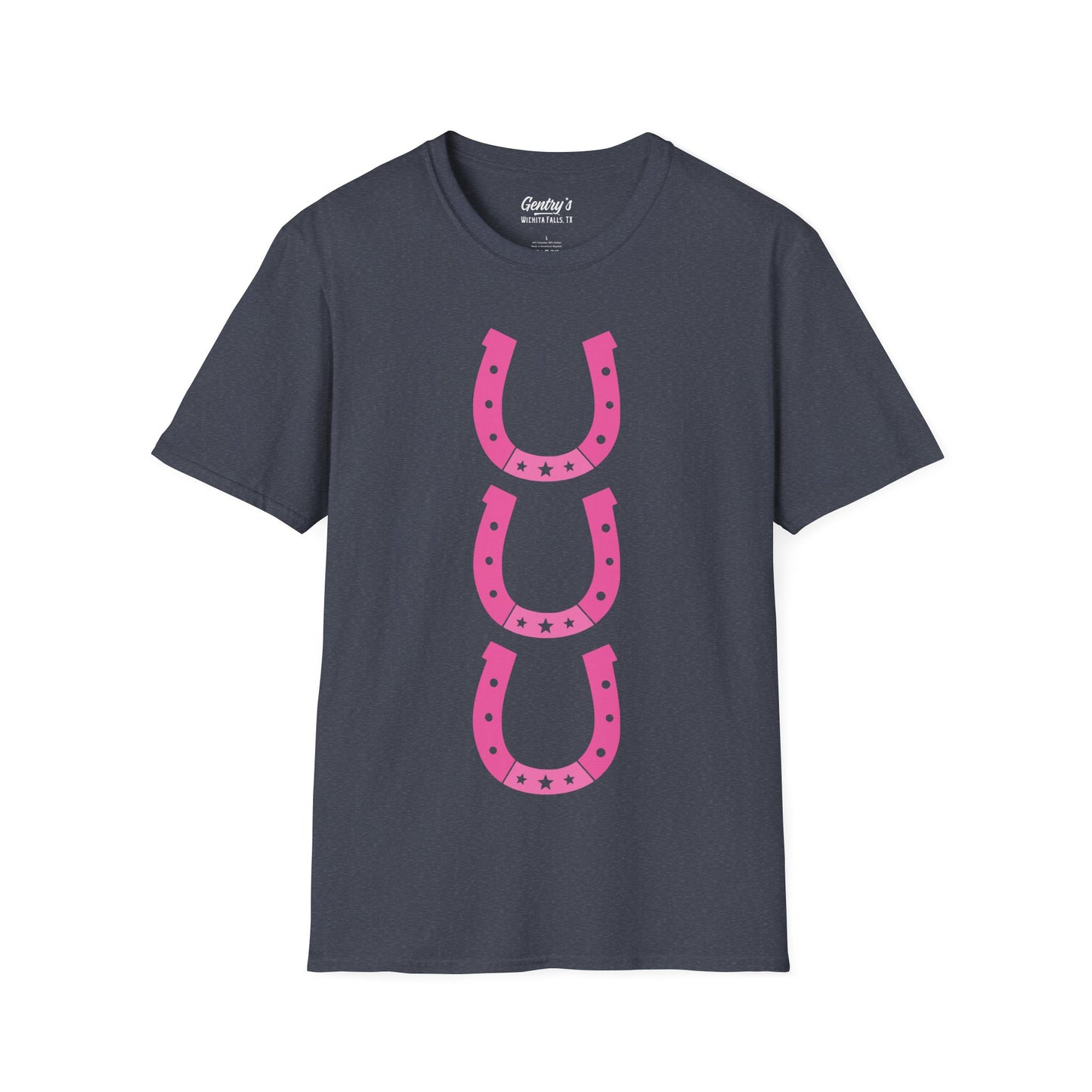 3 Lucky Horseshoe Unisex Softstyle T-Shirt