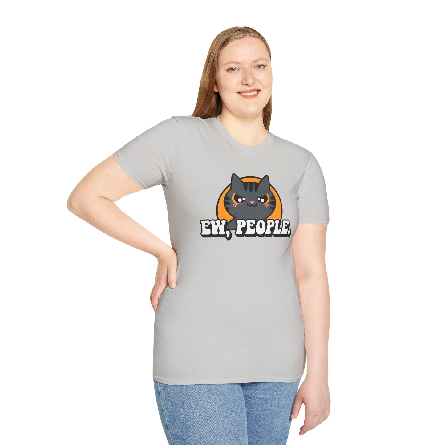 Ew People Cat Unisex Softstyle T-Shirt